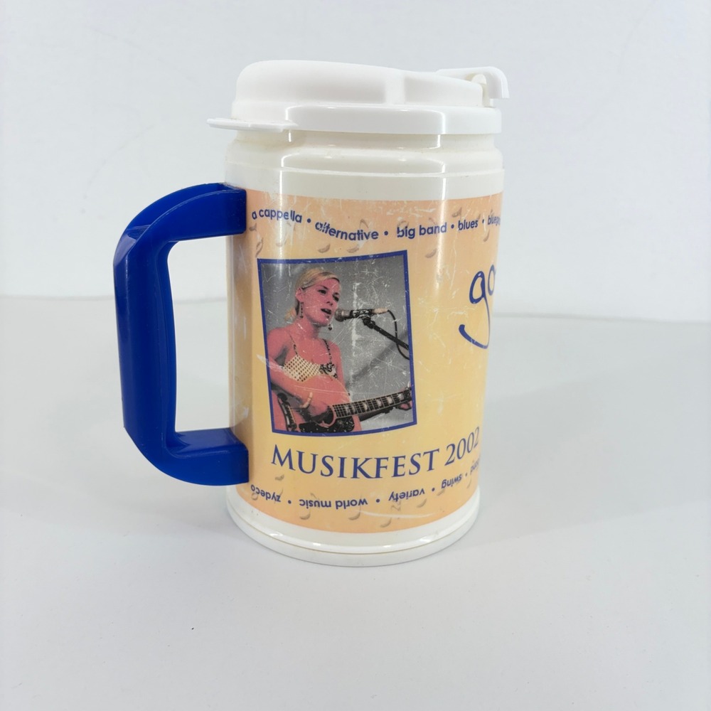 Rare Vintage 2002 Whirley Musikfest Bethlehem PA Travel Mug Got Musik Y2K